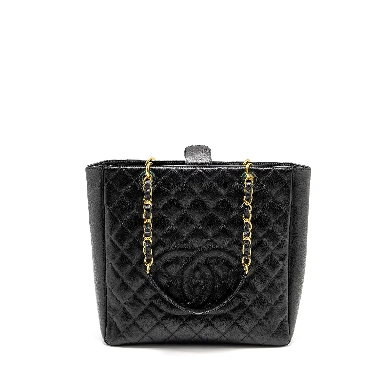 Chanel Cruise Collection Bag -Chanel Petit Shopping Tote Bag Caviar Black GHW