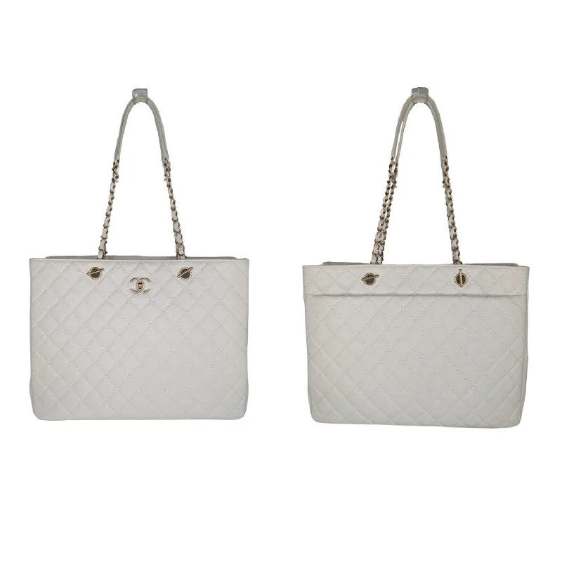 Chanel Fall Collection Bag -Chanel White Caviar Classic Timeless Tote