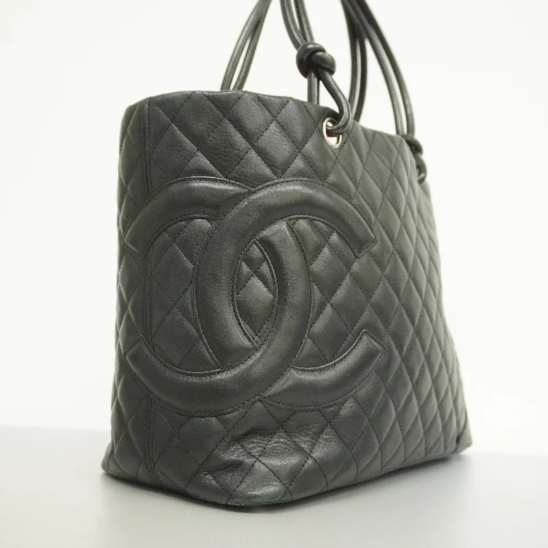 Chanel Sophisticated Fashion Bag -CHANELAuth  Ligne Cambon Tote Bag Women's Leather Tote Bag Black