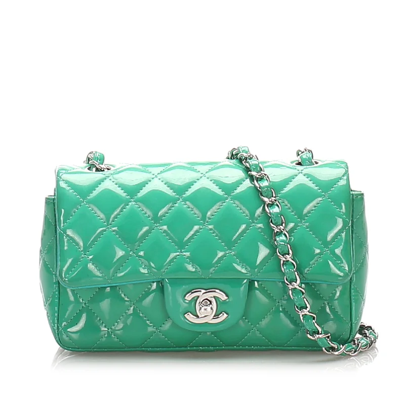 Chanel Trendy IT Bag -Classic Mini Rectangle Patent Leather Flap Bag