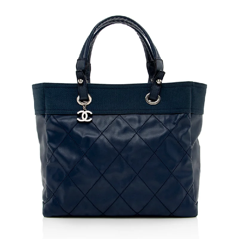 Chanel Cruise Collection Bag -Chanel Coated Canvas Biarritz Tote (SHF-16663)