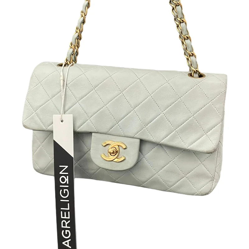 Chanel Timeless Handbag -Small Classic Flap Bag Pastel Blue/Green