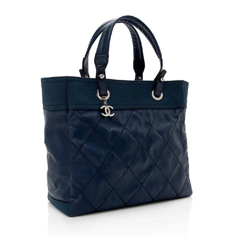 Chanel Holiday Edition Bag -Chanel Coated Canvas Biarritz Tote (SHF-16663)