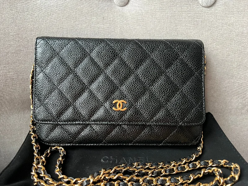 Chanel Parisian Style Bag -Chanel Black Caviar Wallet on Chain