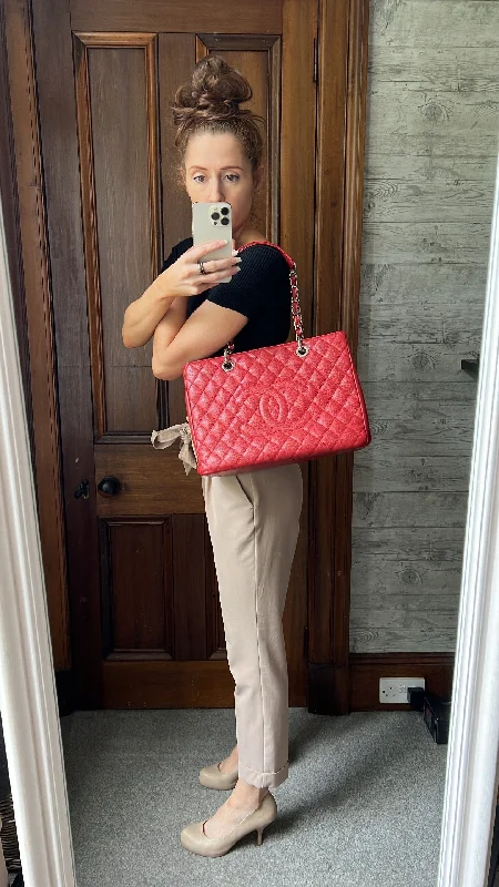 Chanel Fashion Week Bag -Chanel Red Caviar Grand Shopper Tote (GST)