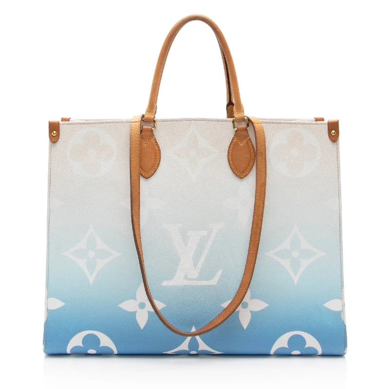 LV Iridescent Bag -Louis Vuitton Giant Monogram Canvas By The Pool Onthego GM Tote (SHF-UOlul9)