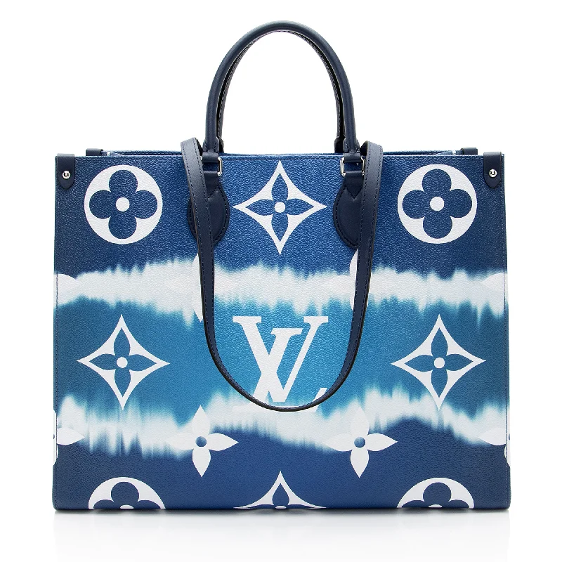 LV Purple Bag -Louis Vuitton Giant Monogram Canvas Escale Onthego GM Tote (SHF-EJNgea)