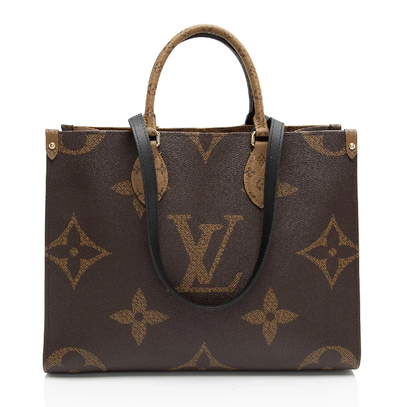 LV Grey Bag -Louis Vuitton Giant Monogram Canvas Onthego MM Tote (SHF-CIYP1M)