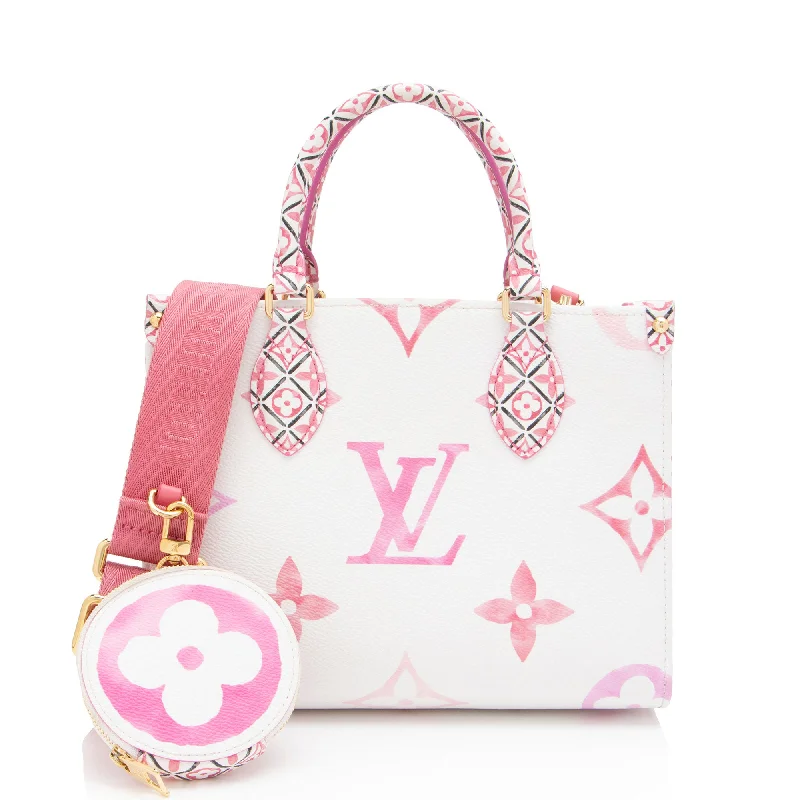 LV Yellow Bag -Louis Vuitton Giant Monogram Empreinte By The Pool Onthego PM Tote (SHF-LTu6RR)