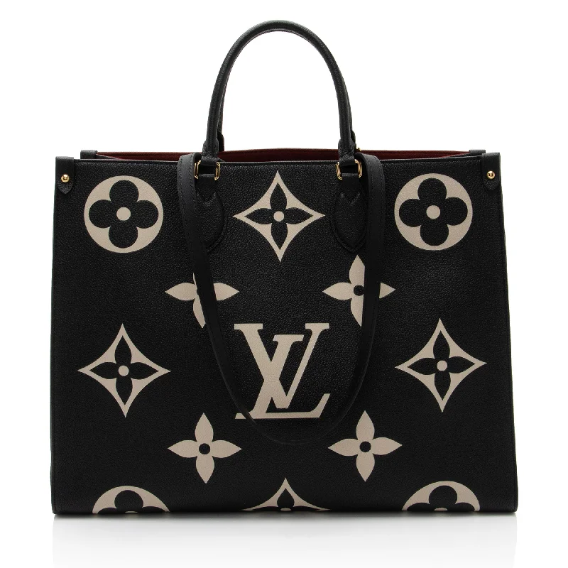 LV Pastel Bag -Louis Vuitton Giant Monogram Empreinte Onthego GM Tote (SHF-1X1Xth)