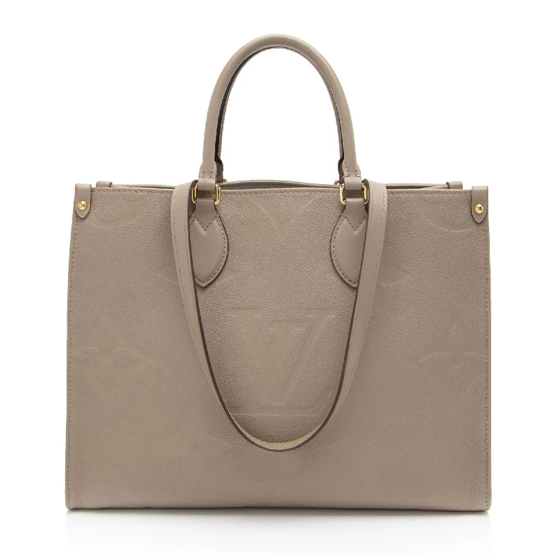 LV Gold Bag -Louis Vuitton Giant Monogram Empreinte Onthego MM Tote (SHF-GJDiFK)