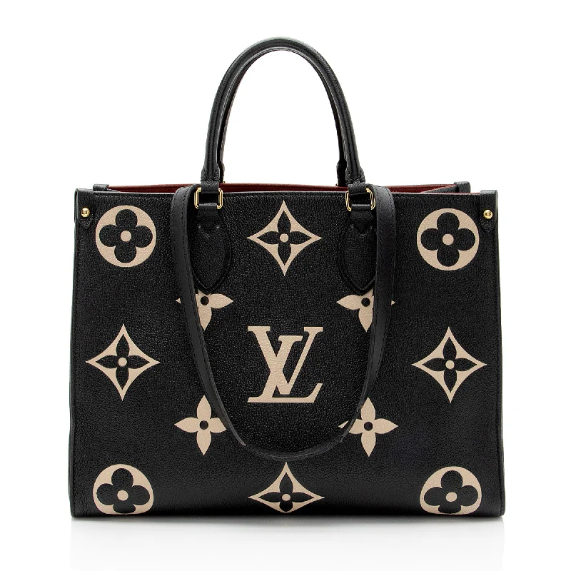 LV Green Bag -Louis Vuitton Giant Monogram Empreinte Onthego MM Tote (SHF-kjKSB8)