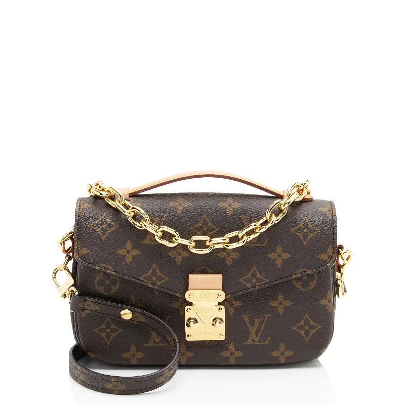 LV Matte Finish Bag -Louis Vuitton Monogram Canvas Pochette Metis E/W Shoulder Bag (SHF-AHFzgC)