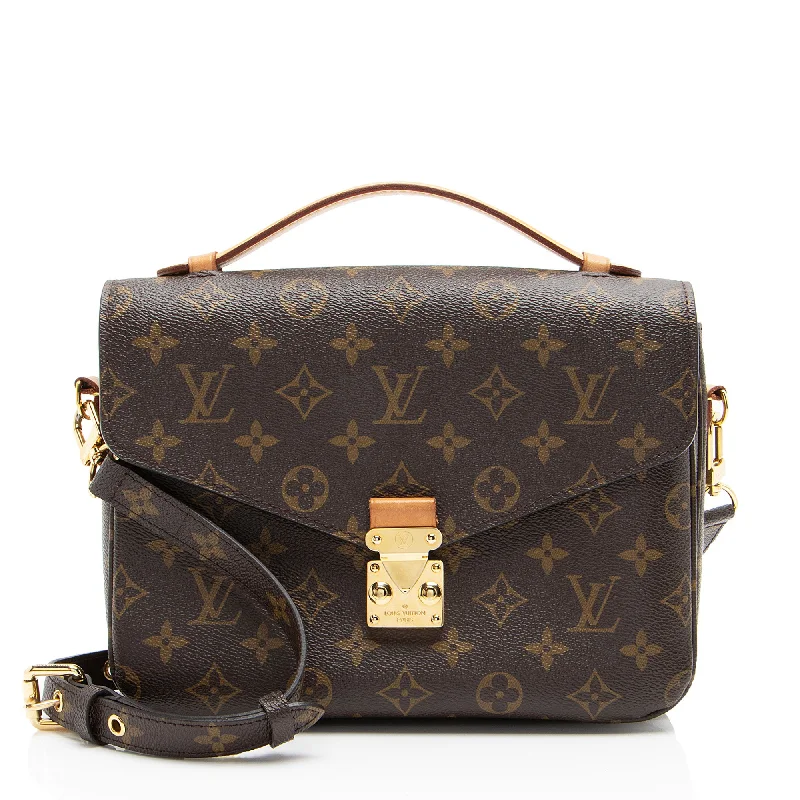 LV Double Flap Bag -Louis Vuitton Monogram Canvas Pochette Metis Shoulder Bag (SHF-2xsvoW)