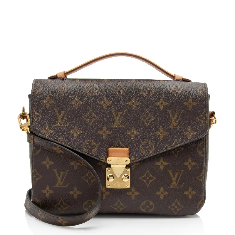 LV Snap Button Bag -Louis Vuitton Monogram Canvas Pochette Metis Shoulder Bag (SHF-ANnulA)