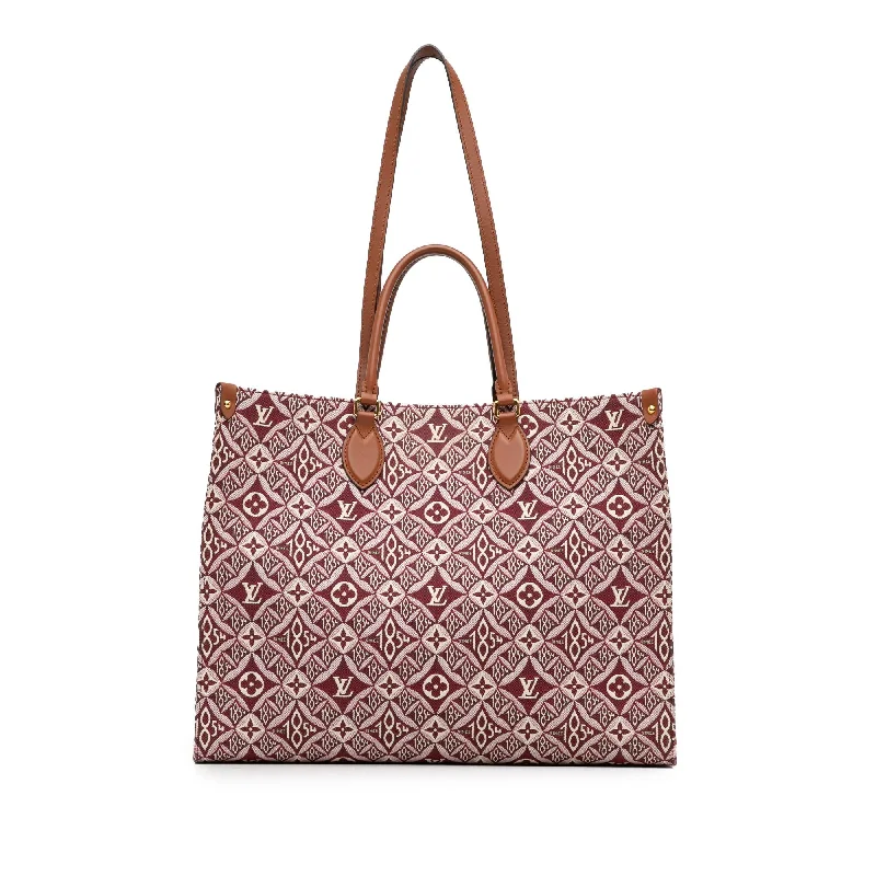 LV Red Bag -Louis Vuitton Monogram Since 1854 Onthego GM (SHG-fHjx28)