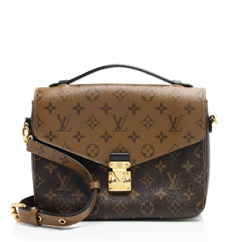 LV Magnetic Closure Bag -Louis Vuitton Reverse Monogram Pochette Metis Shoulder Bag (SHF-3aCnRe)