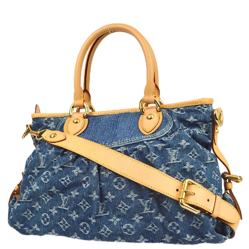 LV Iconic Parisian Bag -Louis Vuitton 2007 Monogram Denim Neo Cabby MM M95349