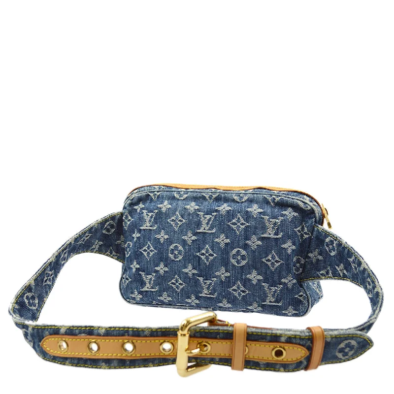 LV Ultra-Feminine Bag -Louis Vuitton 2007 Monogram Denim Bum Bag Waist Pouch M95347