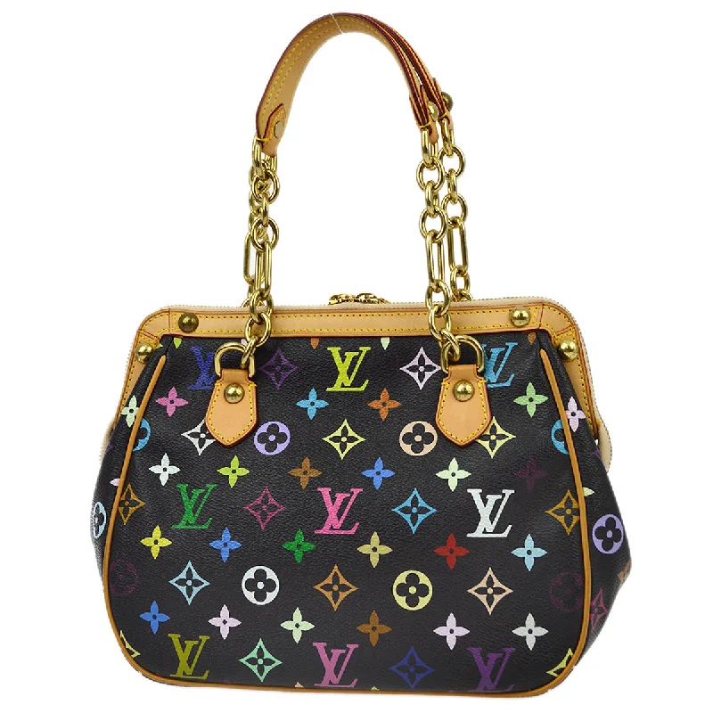 LV Rare Vintage Find -Louis Vuitton 2007 Black Monogram Multicolor Gracie MM M92591