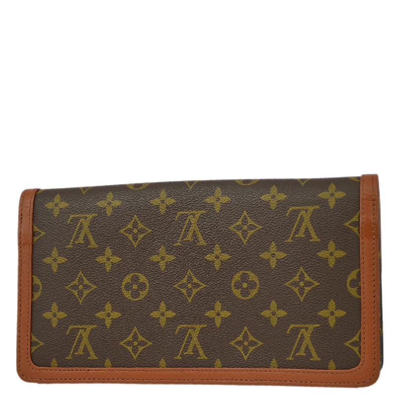 LV Mahina Leather Bag -Louis Vuitton 1990 Monogram Pochette Dame PM Clutch M51812