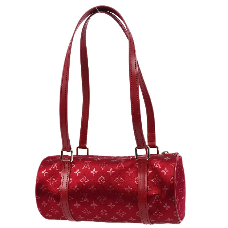 LV Zip-Around Bag -Louis Vuitton 2002 Red Monogram Satin Little Papillon M92353