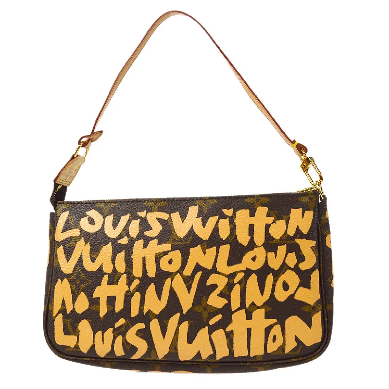 LV Small Yet Spacious Bag -Louis Vuitton 2001 POCHETTE ACCESSOIRES MONOGRAM GRAFFITI M92193