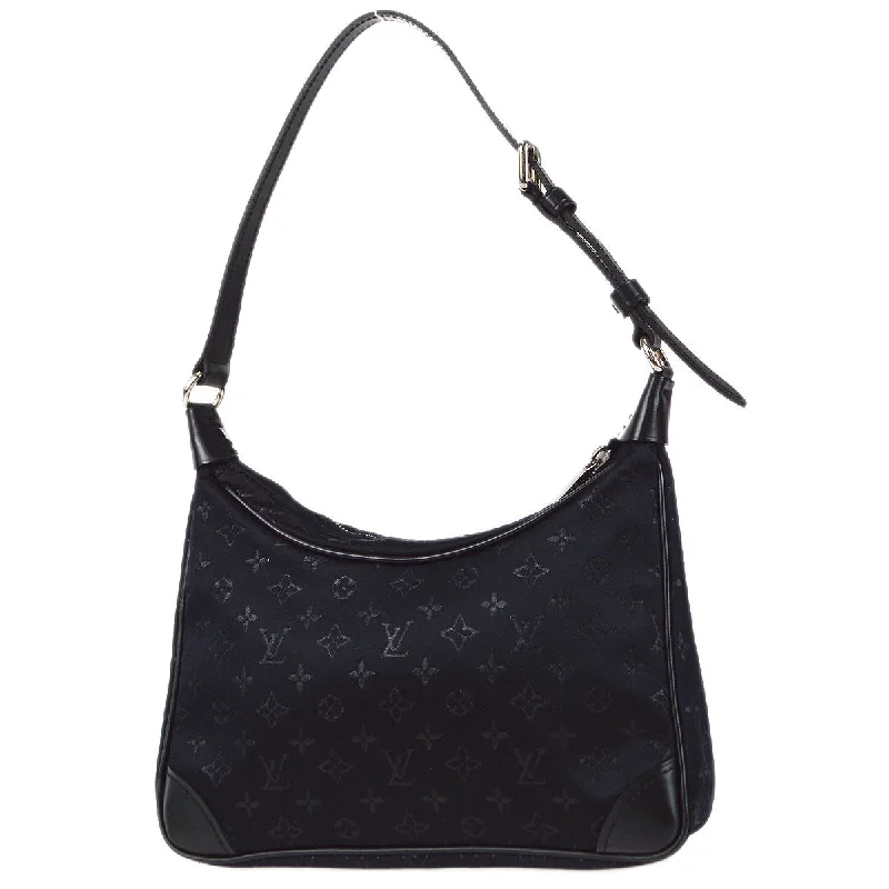 LV Braided Leather Bag -Louis Vuitton 2002 Monogram Satin Little Boulogne M92142