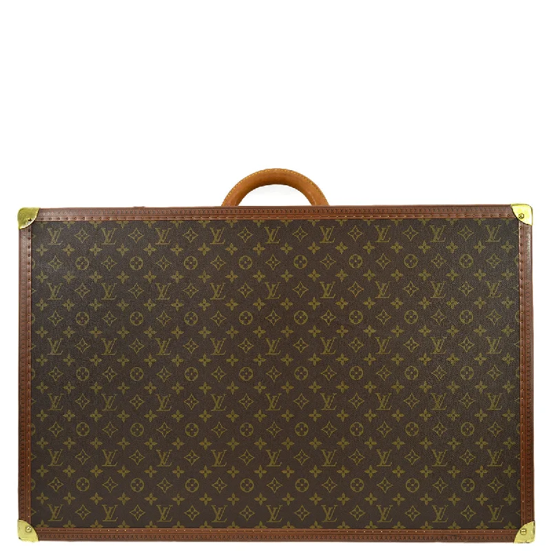 LV Damier Azur Bag -Louis Vuitton 1975 Monogram Alzer 75 Suitcase Luggage