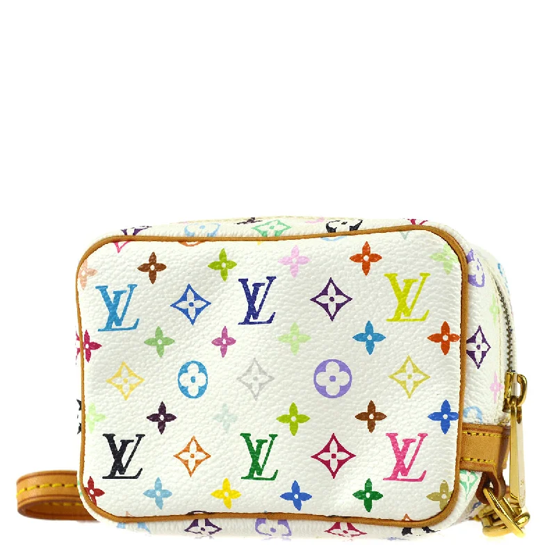 LV Dark Brown Bag -Louis Vuitton 2005 Trousse Wapity Monogram Multicolor M58033