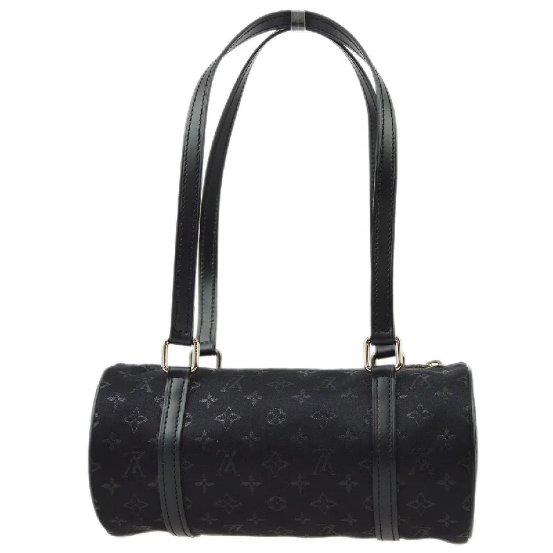 LV Signature Handbag -Louis Vuitton 2002 Black Monogram Satin Little Papillon M92352