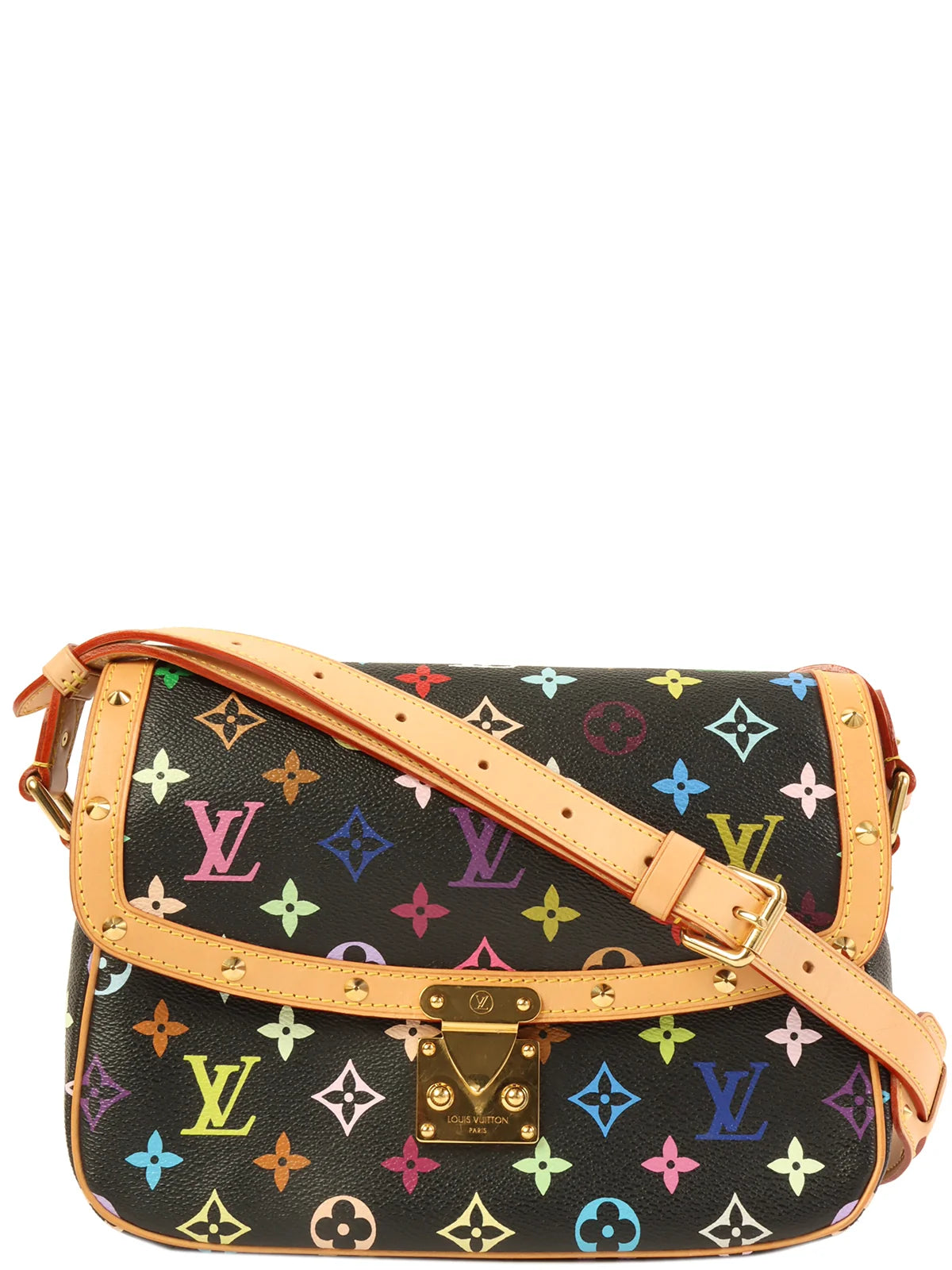 LV Fashionista Favorite -LOUIS VUITTON 2004 Made Monogram Multi Color Sologne Noir