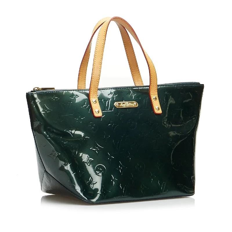 LV Designer IT Bag -Louis Vuitton Bellevue PM Green Monogram Vernis