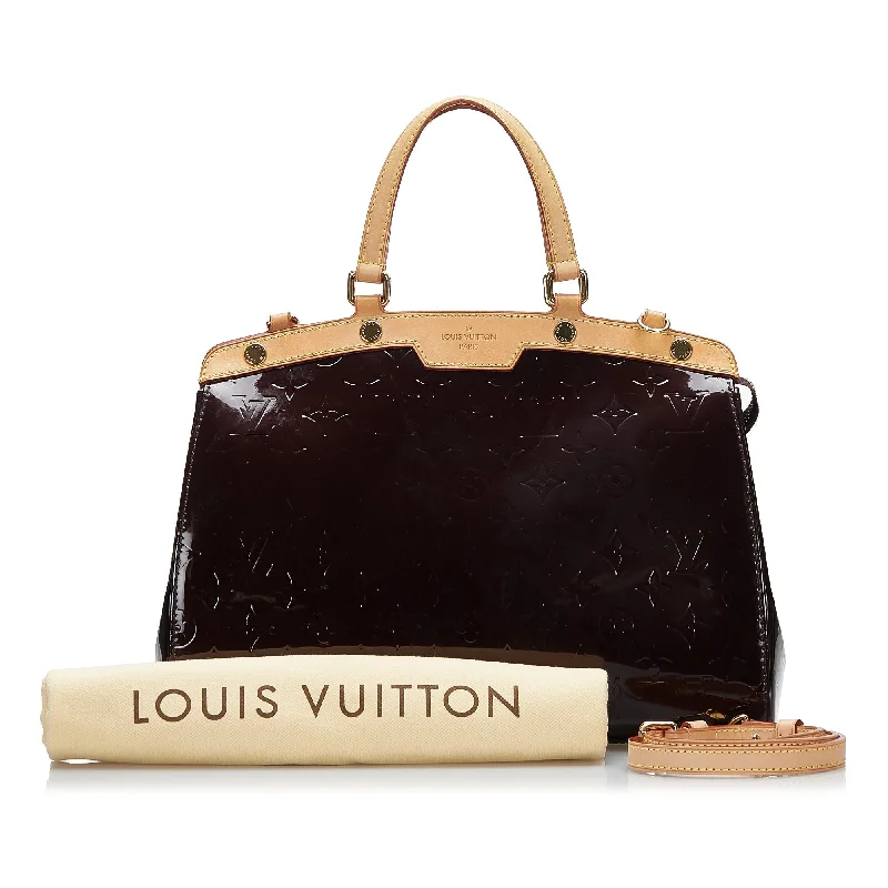 LV White and Gold Bag -Louis Vuitton Brea MM Purple Monogram Vernis