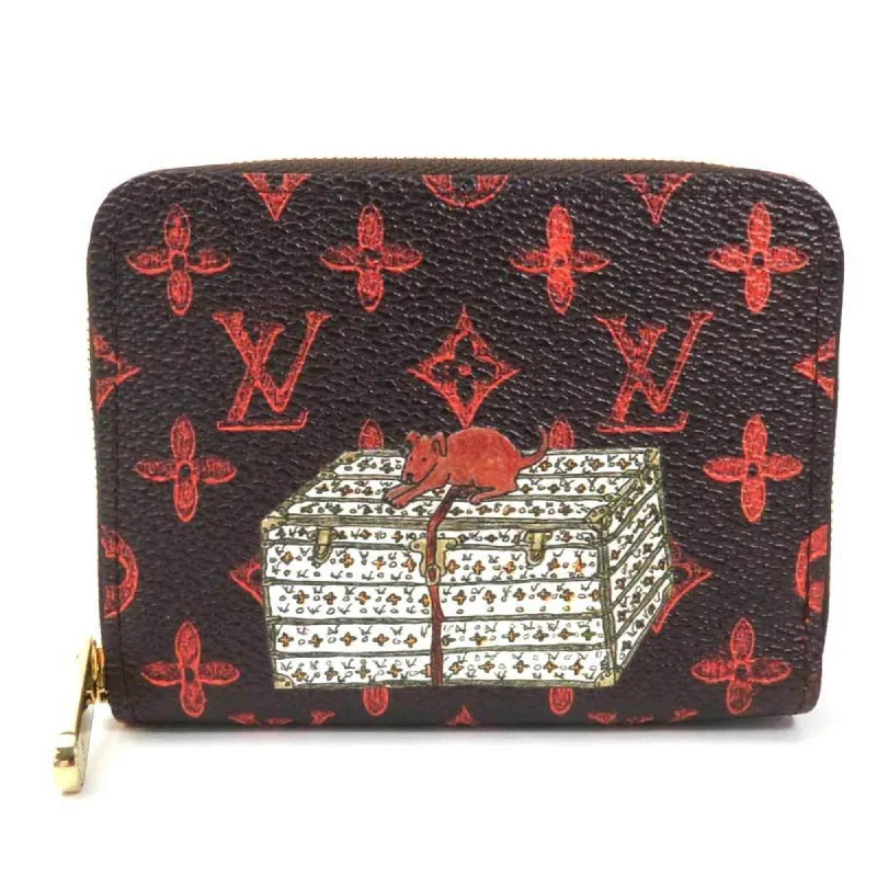 LV Beige Bag -Louis Vuitton Coin Purse Card Case Catgram Grace Coddington Collaboration Zippy Marron Transformed Monogram Canvas Ladies M63883