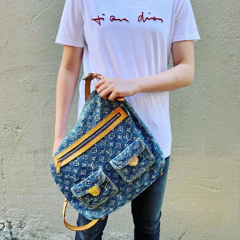 LV Parisian Chic Essential -LOUIS VUITTON Denim Monogram Denim Baggy GM Bag