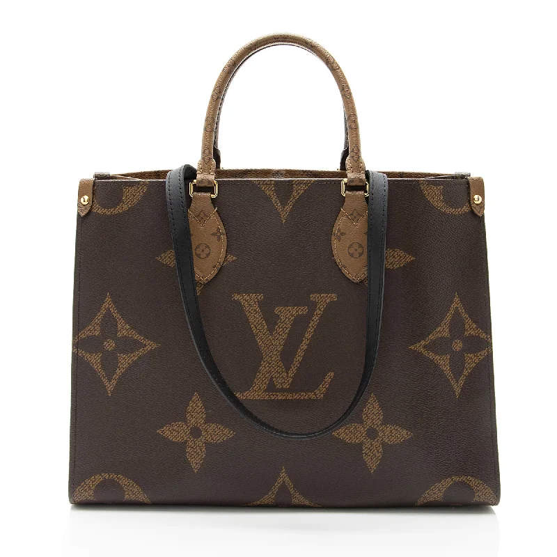 LV Small Yet Spacious Bag -Louis Vuitton Giant Monogram Canvas Onthego MM Tote (SHF-OPM7Zk)