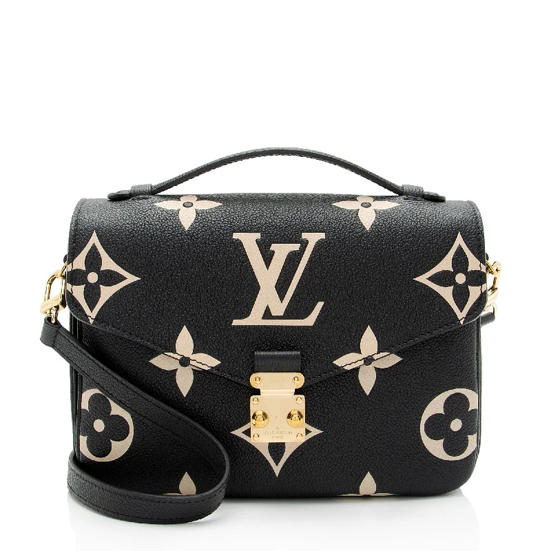 LV Pink Bag -Louis Vuitton Giant Monogram Empreinte Pochette Metis Shoulder Bag (SHF-xddznM)