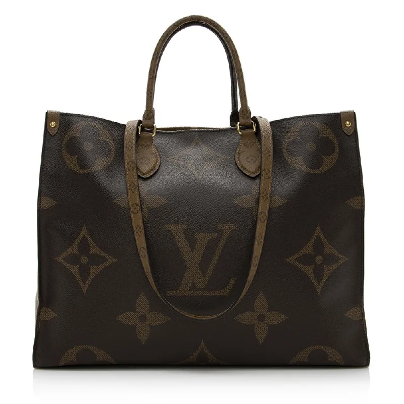 LV Winter Bag -Louis Vuitton Giant Monogram Onthego GM Tote (SHF-14540)