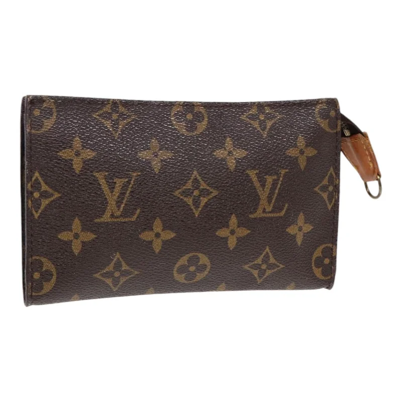 LV Mocha Brown Bag -LOUIS VUITTON Monogram Bucket PM Accessory Pouch LV Auth 84351