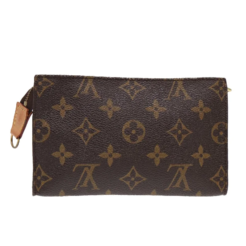 LV Push Lock Bag -LOUIS VUITTON Monogram Bucket PM Accessory Pouch LV Auth 87451