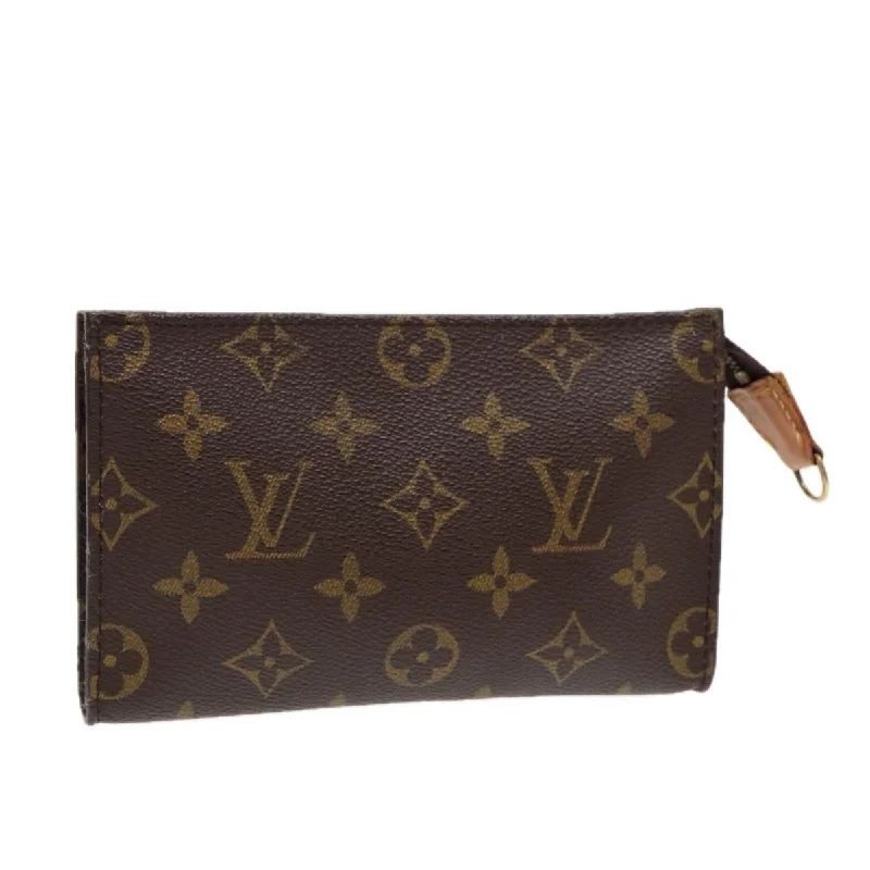 LV Matte Black Bag -LOUIS VUITTON Monogram Bucket PM Accessory Pouch LV Auth 87542