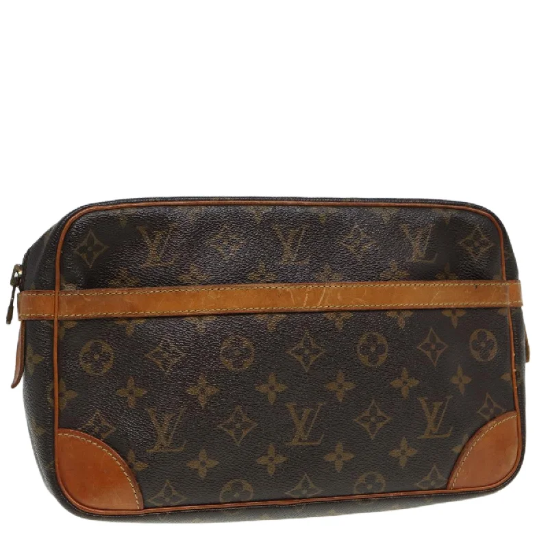 LV Orange Bag -LOUIS VUITTON Monogram Compiegne 28 Clutch Bag M51845 LV Auth 87211