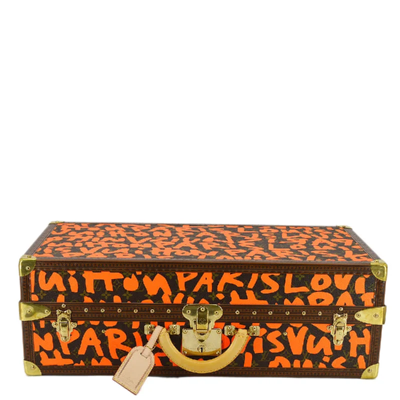 LV Compact Bag -Louis Vuitton * Monogram Graffiti Display Case Trunk