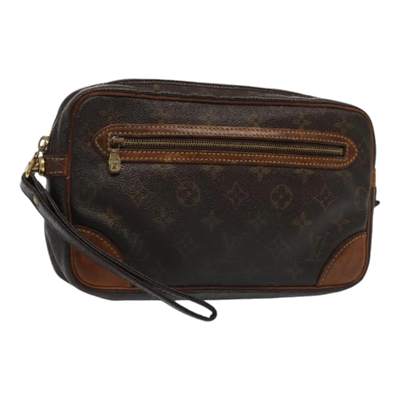 LV High-Fashion Statement Bag -LOUIS VUITTON Monogram Marly Dragonne GM Clutch Bag M51825 LV Auth 86782