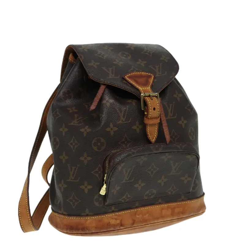 LV Silver Hardware Bag -LOUIS VUITTON Monogram Montsouris MM Backpack M51136 LV Auth 87416