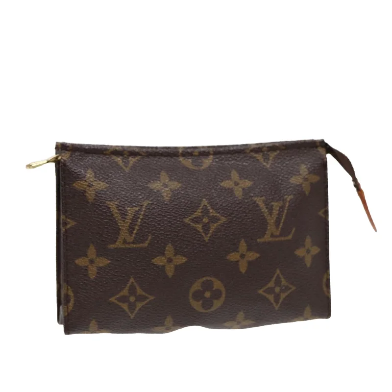 LV Red and Gold Bag -LOUIS VUITTON Monogram Poche Toilette 15 Pouch M47546 LV Auth 87458