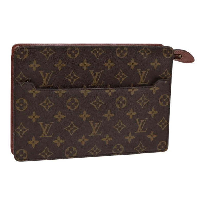 LV Haute Couture Bag -LOUIS VUITTON Monogram Pochette Homme Clutch Bag M51795 LV Auth ep5250