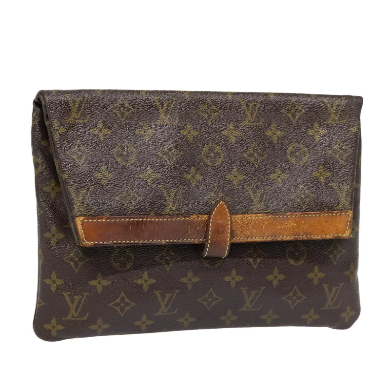 LV Double Flap Bag -LOUIS VUITTON Monogram Pochette Priant Clutch Bag M51805 LV Auth 87919