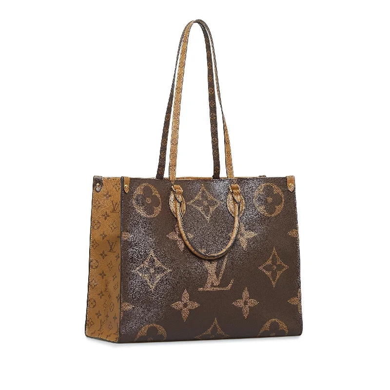 LV Matte Black Bag -Louis Vuitton Monogram Reverse Giant Onthego GM (SHG-1N6HHY)